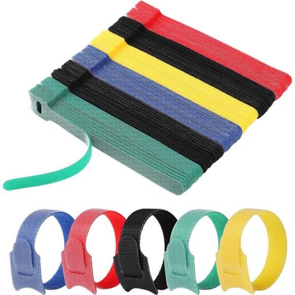 120PCS Reusable Fastening Cable Ties, Adjustable 6-Inch Cord Organizer Ties - Picture 1 of 8